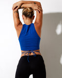 Image of Giwta Crop Top in Lycra Cobalt