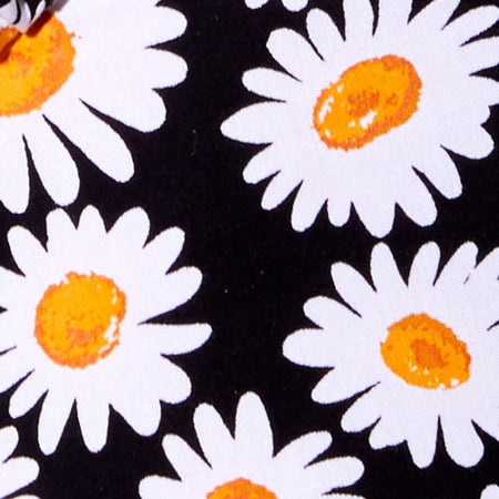 Gladis Vest Crop Top in Daisy Love Black