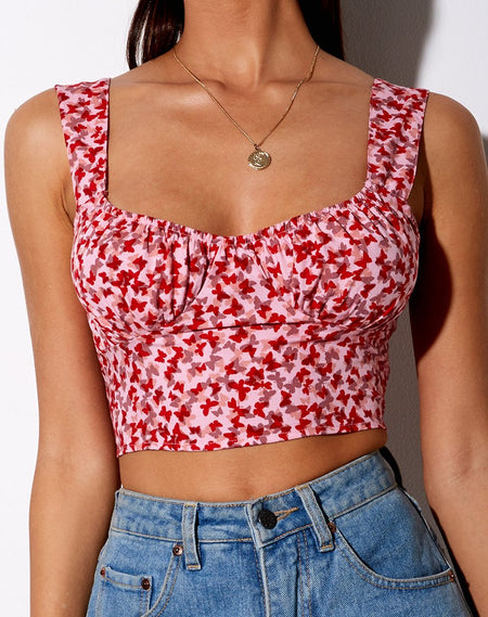 Chapslee Crop Top in Rose Blossom