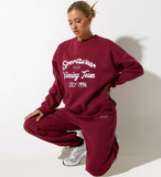 image of Roider Jogger in Burgundy with 