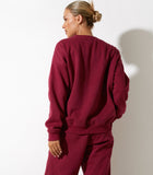 image of Glan Sweatshirt in Burgundy with 