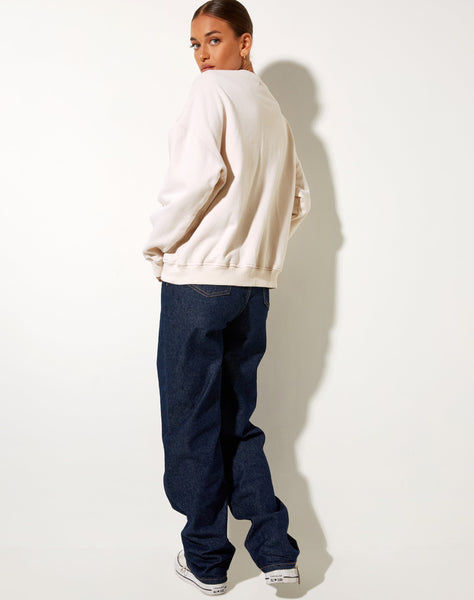 Image of Glan Sweatshirt in Winter White M Classics Mix Embro