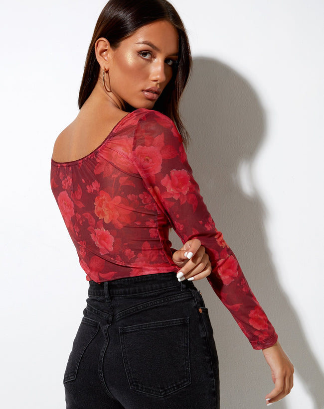 Glaster Crop Top in Rough Rose