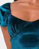 Glaty Top in Velvet Teal