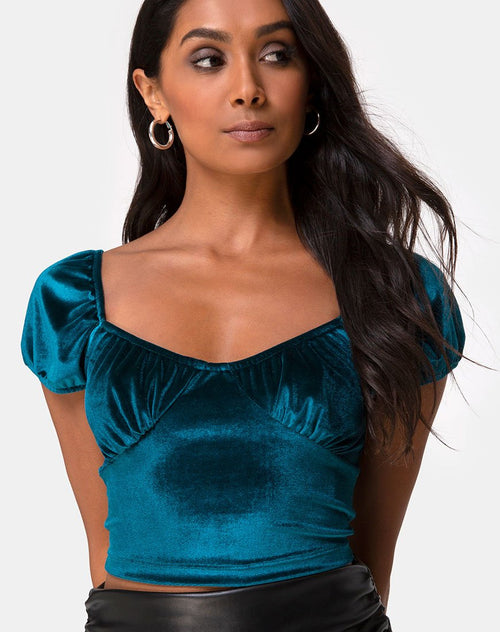 Glaty Top in Velvet Teal