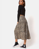 Gleas Skirt in Rar Leopard Brown