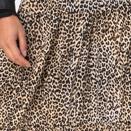 Gleas Skirt in Rar Leopard Brown