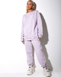 Image of Glo Sweatshirt in Pastel Lilac Daisy Embro