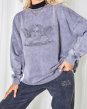 Glo Sweatshirt in Charcoal Wash Angelo Embro