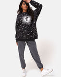 Shine Sweatshirt in Black Cosmos