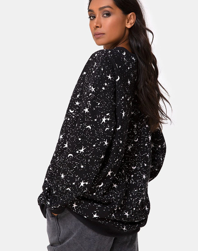 Shine Sweatshirt in Black Cosmos