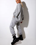 Glo Sweatshirt in Grey Marl Angelo