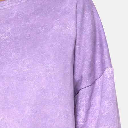 Glo Sweatshirt in Purple Acid Wash