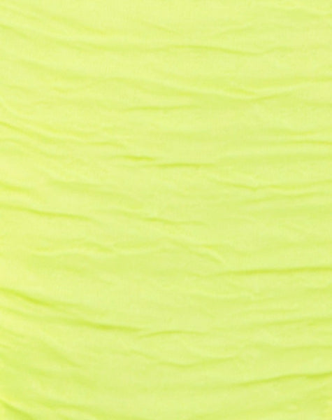 Goddess Swimsuit in 80's Crinkle Sour Lime