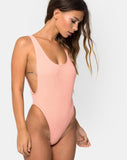 Goddess Swimsuit in Textured Peach