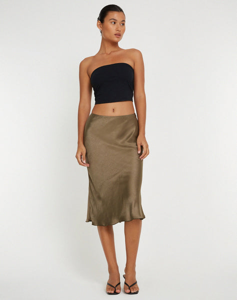 image of Goya Midi Skirt in Dark Olive