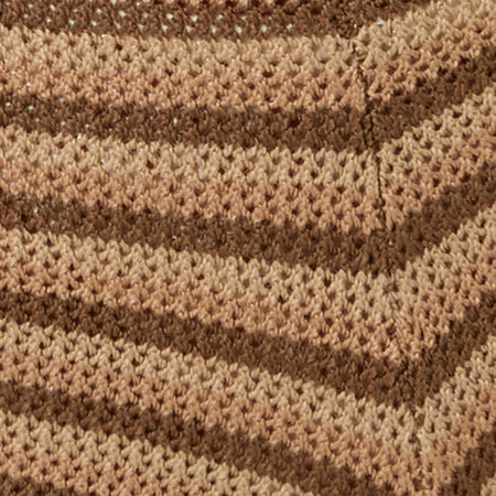 Gramma Short in Crochet Mini Stripe Khaki