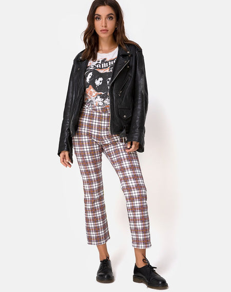 Dastan Trouser in 90's Check Blue Pink