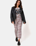 Grava Trouser in  Grunge Check Purple Vrtcl