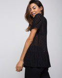 Gretta Top in Polka Net Black