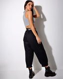 Guaco Crop Top in Rib Grey Marl