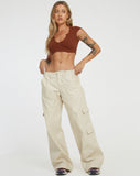 image of Guanna Crop Top in Dark Brown