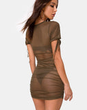 Guenetta Dress in Olive Net