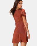 Guenette Dress in Dark Rust