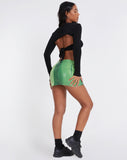 image of Guida Mini Skirt in Sequin Solarized Green