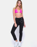 Gwen Bralet in Mini Sequin Paris Pink