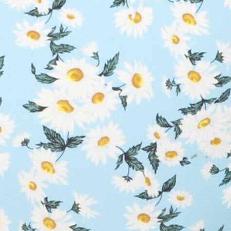 Tormaline Bandeau Bikini Top in Blue White Daisy