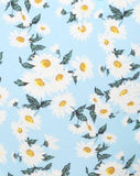 Tormaline Bandeau Bikini Top in Blue White Daisy