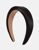 Padded Headband in Satin Black