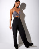 Image of Halpi Crop Top in Drape Sequin Silver