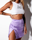 Image of Shenka Mini Skirt in Satin Lilac