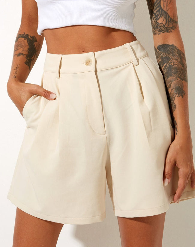 Image of Hamo Tailored Short in Cream