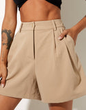 Image of Hamo Tailored Short in Tan