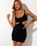 Image of Han Mini Dress in Rib Black