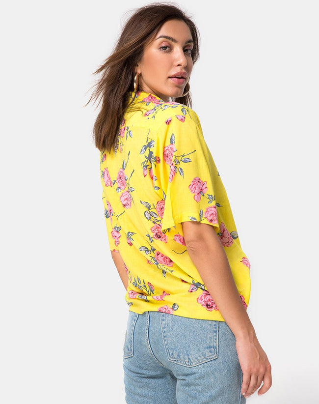 Hawaiian Shirt in Candy Rose Yellow