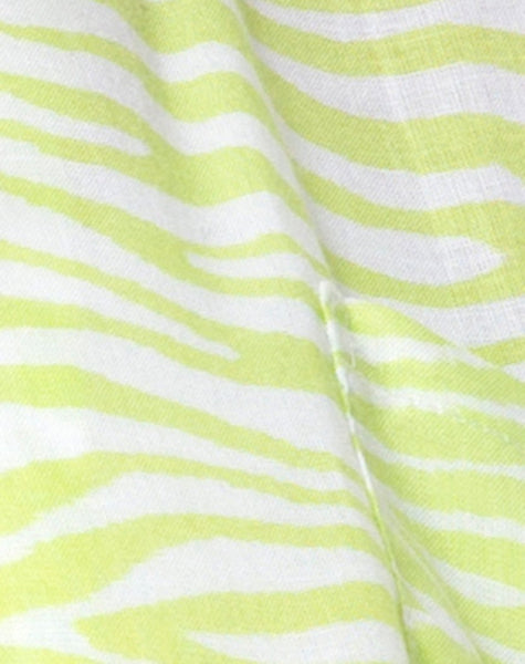 Hawaiian Shirt in Classic Zebra Lime