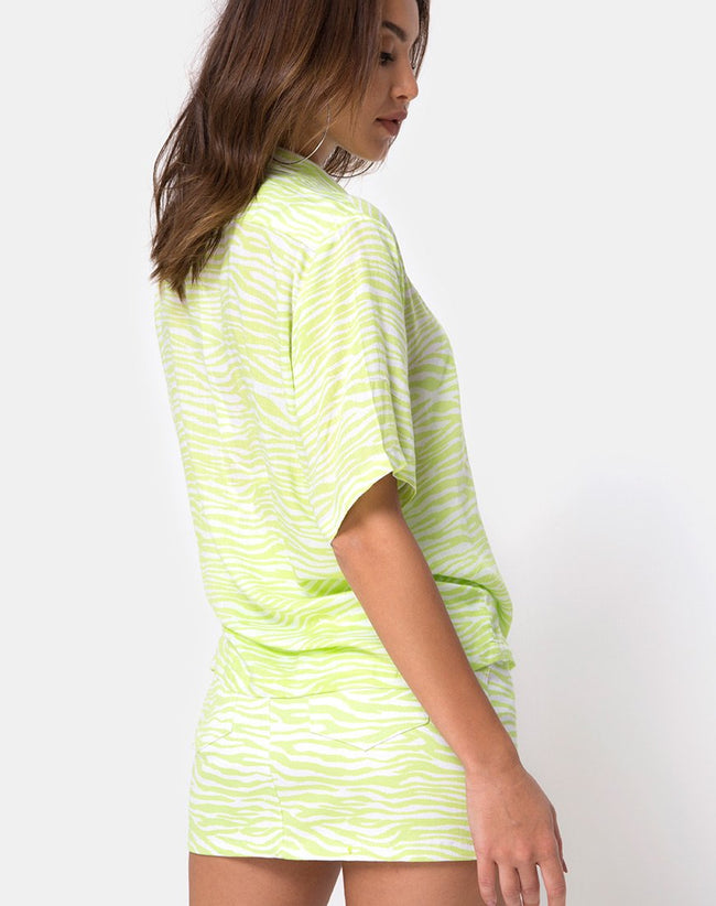 Mini Broomy Skirt in Classic Zebra Lime