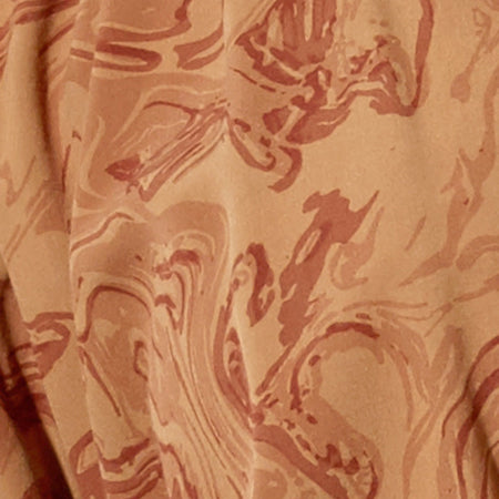 Hawaiian Shirt in Fluid Marbling Brown