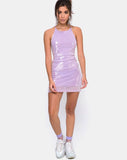 Hedi Dress in Matte Mini Sequin Lilac