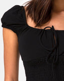 Heina Crop Top in Black