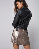 Helena Skirt in Sequin Taupe