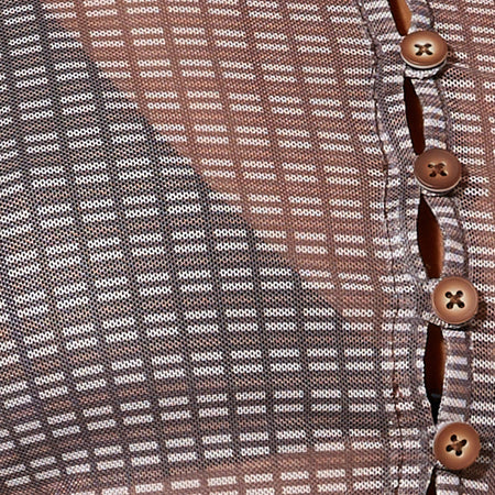 Henlo Cardi in Mini Check Chocolate