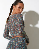 image of Henry Cropped Cardi in Folk Floral