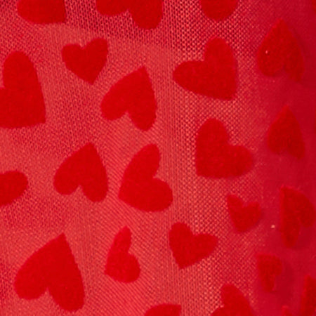 Henry Cardi in Red Mesh Red Heart Flock