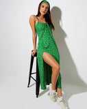 Image of Herbert Midi Dress in Paisley Fun Green