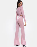 Herlom Trouser in Crystal Net Rose